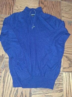 Men's Blue Quarter-Zip Sweater